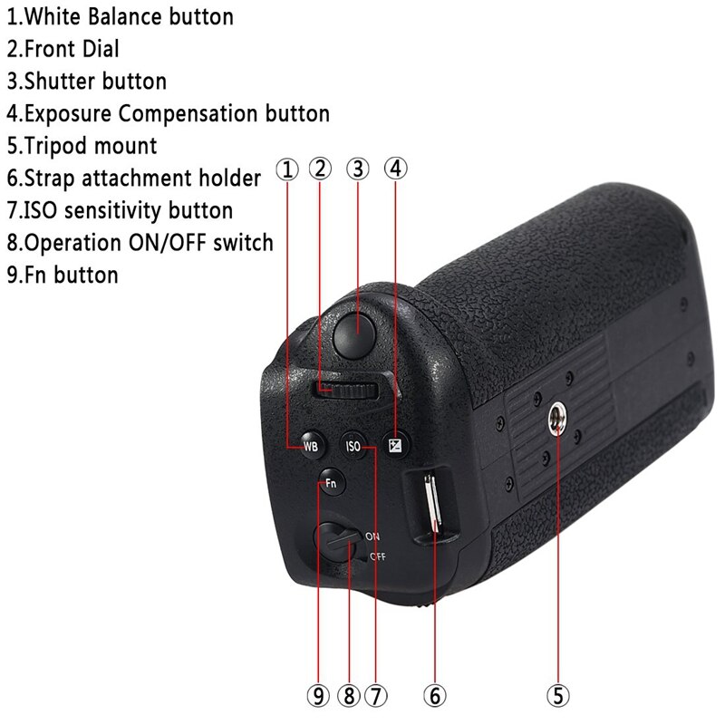 Empuñadura de batería de composición Vertical para cámara Digital Panasonic Gh5 Gh5S Lumix Gh5 como Dmw-Blf19 Blf19E