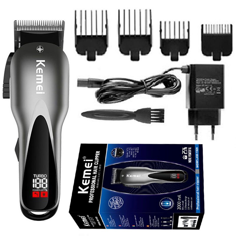 Men‘s TURBO two speed adjustable hair clipper hair trimmer beard electric haircut machine haircut all metal blade: sliver with box