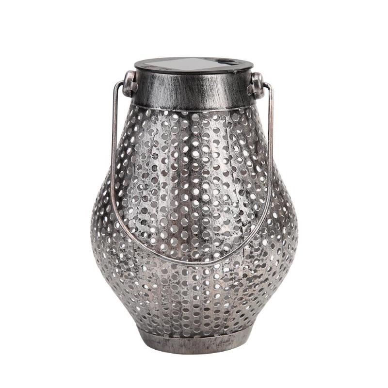Retro tuinzonnelamp, uitgeholde esdoornbladschaduwlantaarn, hangende holle verlichting, waterdichte buitenlamp voor in de tuin