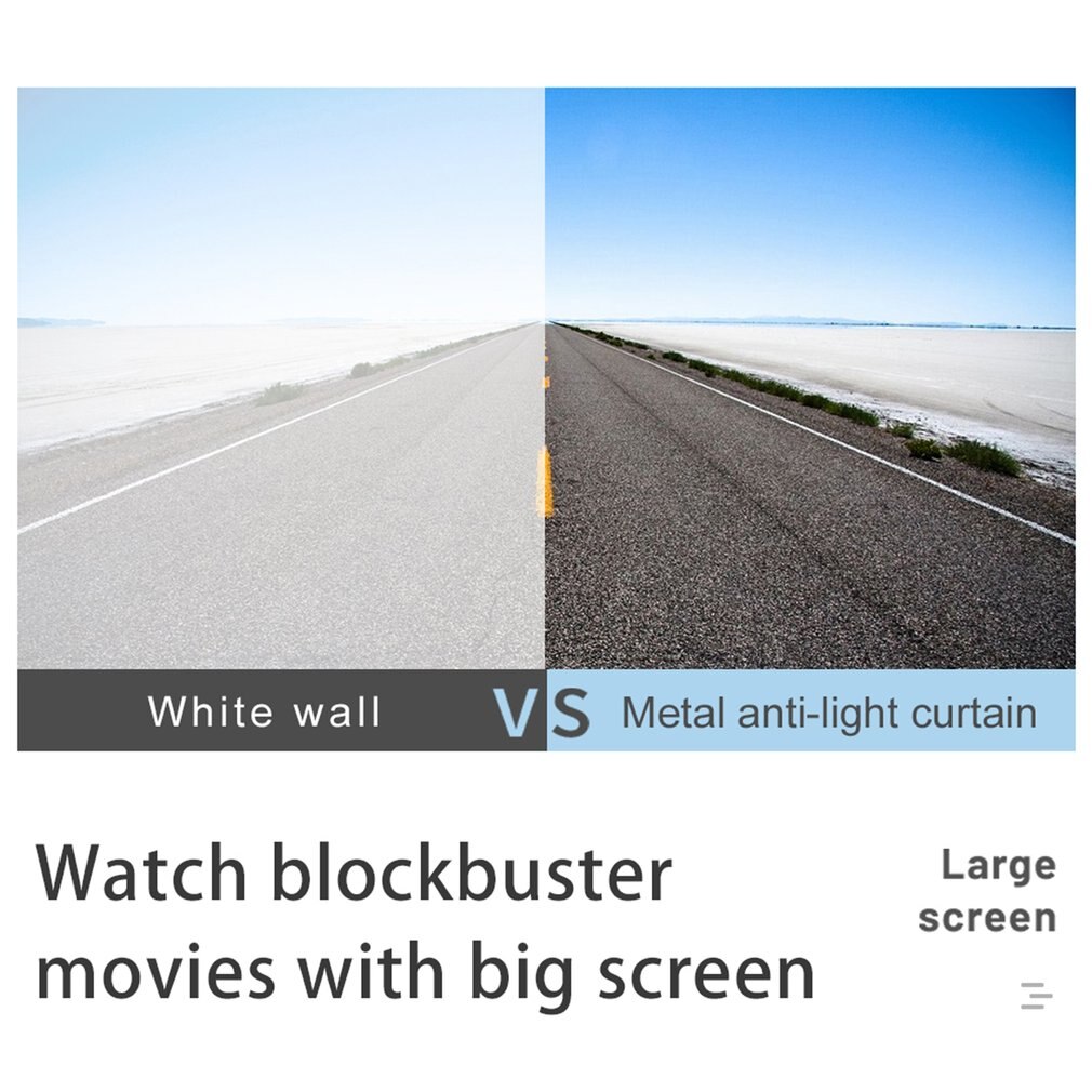 Metal anti-light curtain 110 120 hd projection screen foldable portable film screen portable projector giant screen