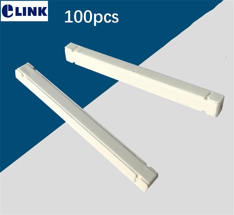 100 stücke ftth schrumpfschlauch schutz rohr fiber Optik spleißen schutzhülle Kasten mit fenster für kabel weiß abs ELINK