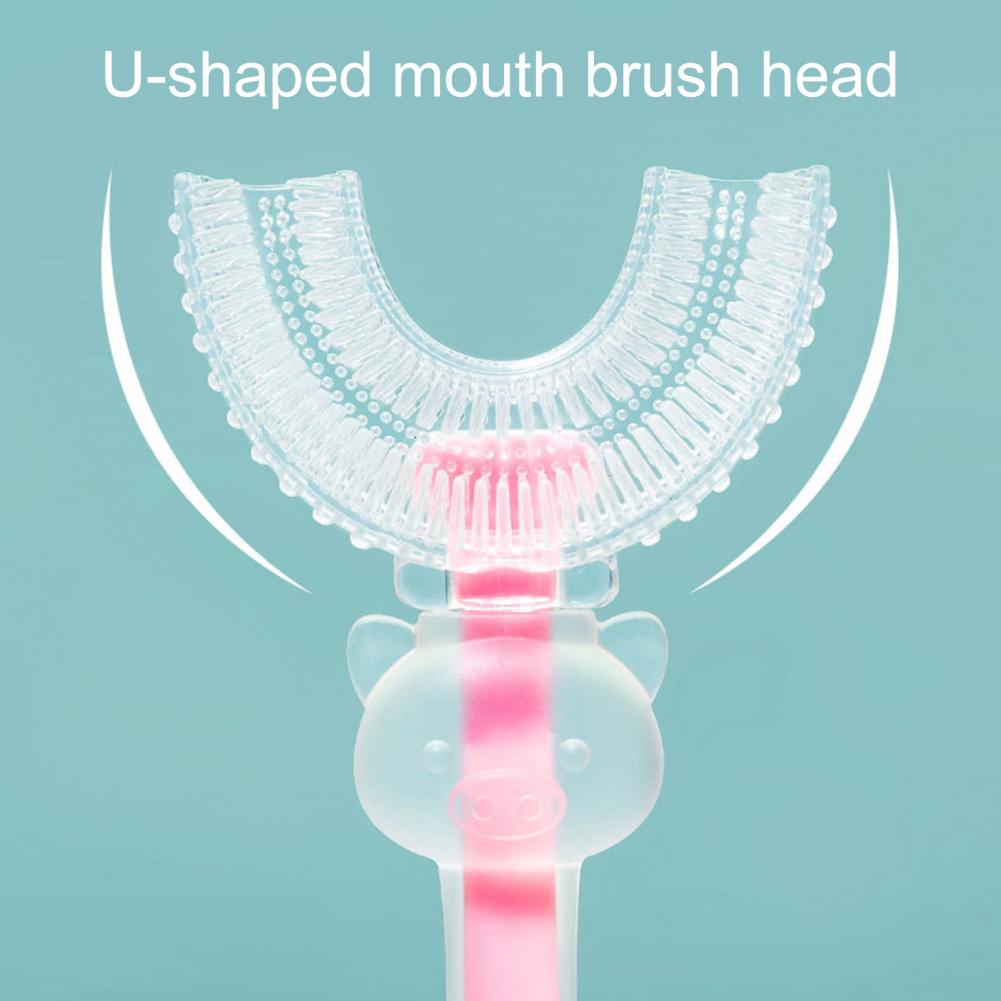 1 Pc Baby Toothbrush Cartoon Shape Suction Cup Bottom Silicone Infant Manual Cleaning Toothbrush BPA free for Gum Care 2-14Y