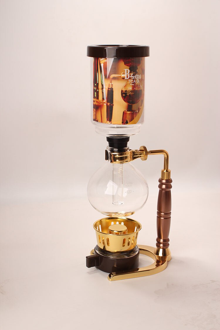 Nouvelle cafetière Syphon 3 tasses avec poignée or/or rose/cafetière Syphon/infuseur de thé de syphon au