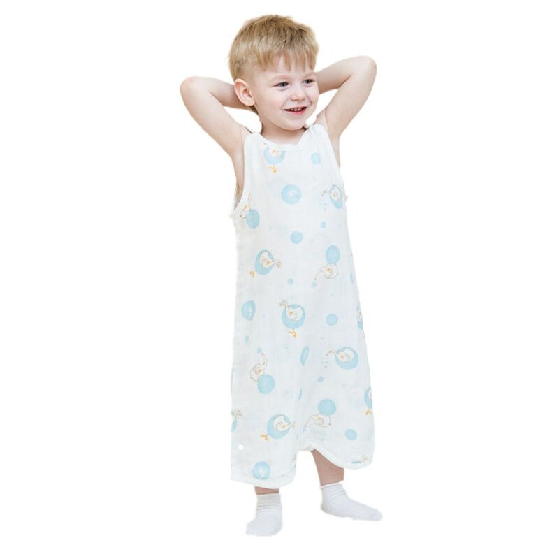 Baby Slaapzak Lente Zomer Jongens Meisjes Dunne Katoenen Gaas Mouwloze Baby Split Been Sleepsack Ademend Kinderen Vest Cocon