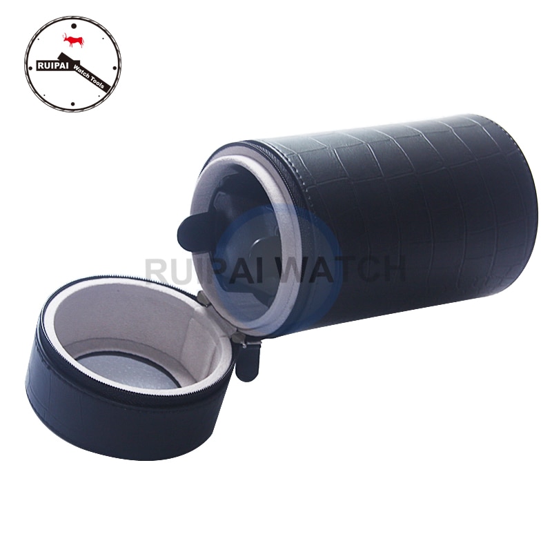Remontoir de montre automatique, 3 Modes, batterie AAA, adaptateur secteur, Source d'alimentation, remontoir de montre Portable, cuir synthétique polyuréthane noir