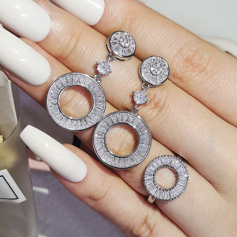 2 Stuks Pack Echt 925 Sterling Zilveren Sieraden Engagement Wedding Bridal Forlove Voor Brides Ring Afrikaanse J7067