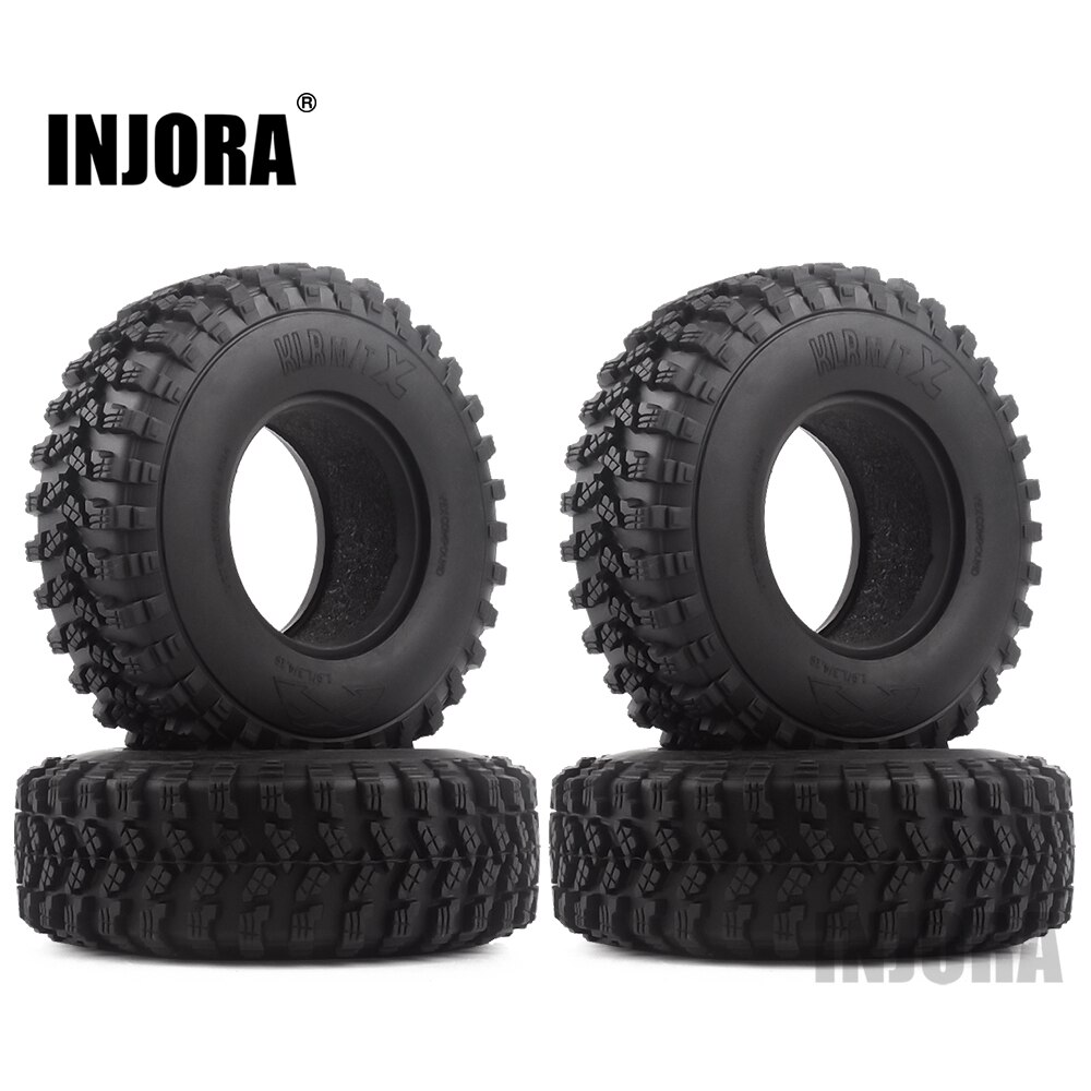 4PCS 1.9" Rubber Voodoo KLR Wheel Tires 105*35mm for 1:10 RC Crawler Axial SCX10 D90 TF2 MST Tamiya: Default Title