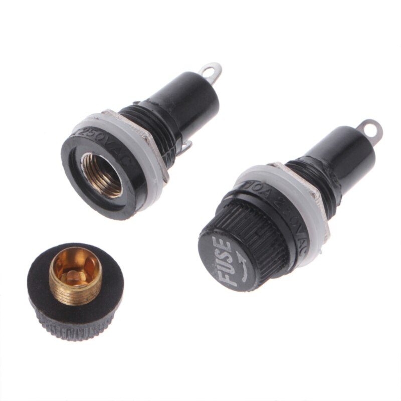10 Pcs AC 250V 13A Electrical Panel Mounted 5x20mm Fuse Holder For Radio Auto Stereo