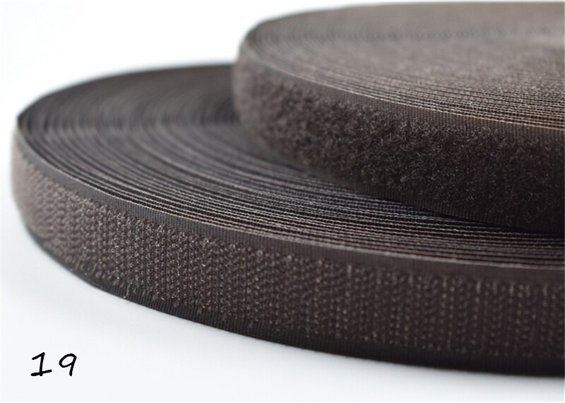 2cm 24m par krog og løkke selvklæbende tape velcro fleksible wrap sko tøj tape nylon sy på trykknapper: 19 24m par