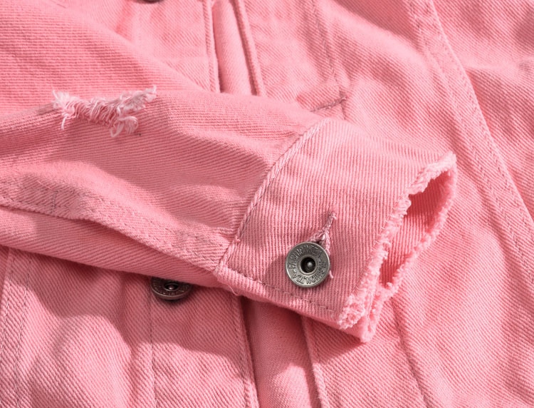 Chaquetas vaqueras rosadas para hombre, abrigos de mezclilla, nuevas chaquetas vaqueras para primavera y otoño, Jena con agujeros para hombre, Chaquetas vaqueras ajustadas para hombre, tallas 3XL