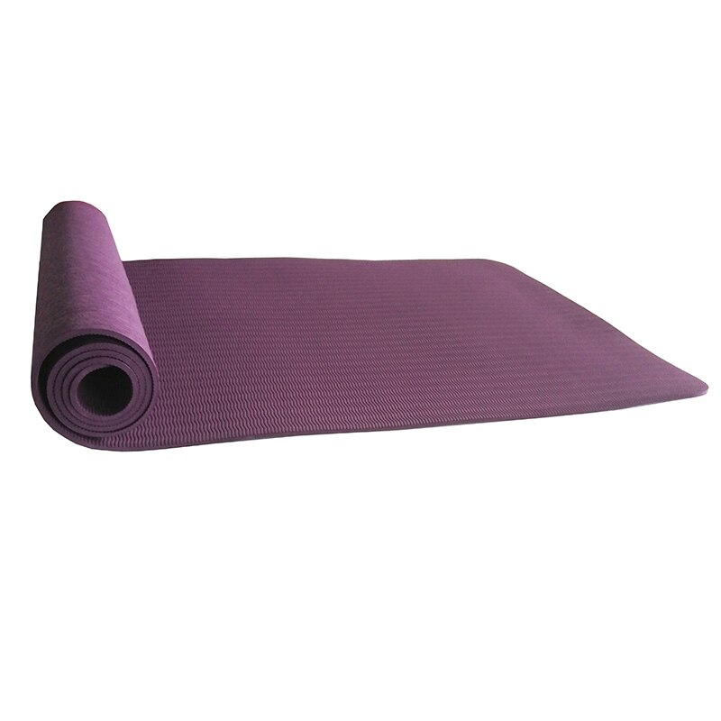 6mm tpe antislip yogamat geschikt voor beginners milieu fitness gymnastiekmatten fitness sportmat yoga tas yoga riem: Stijl 1 paars