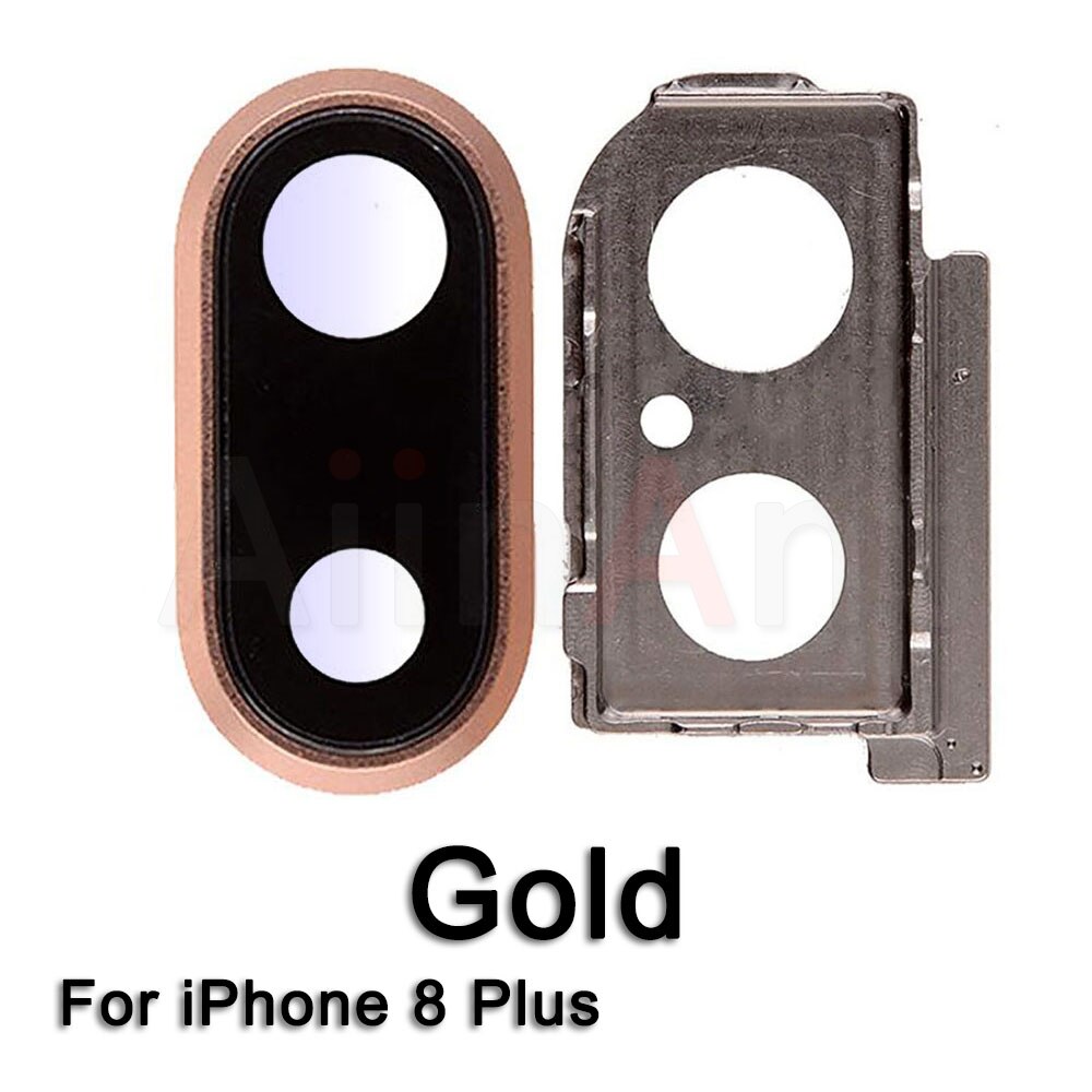 Sapphire Crystal Back Rear Camera Glass Ring For iPhone 7 8 Plus Original Camera Lens Ring Cover Replacement Repair Parts: i8 Plus Gold