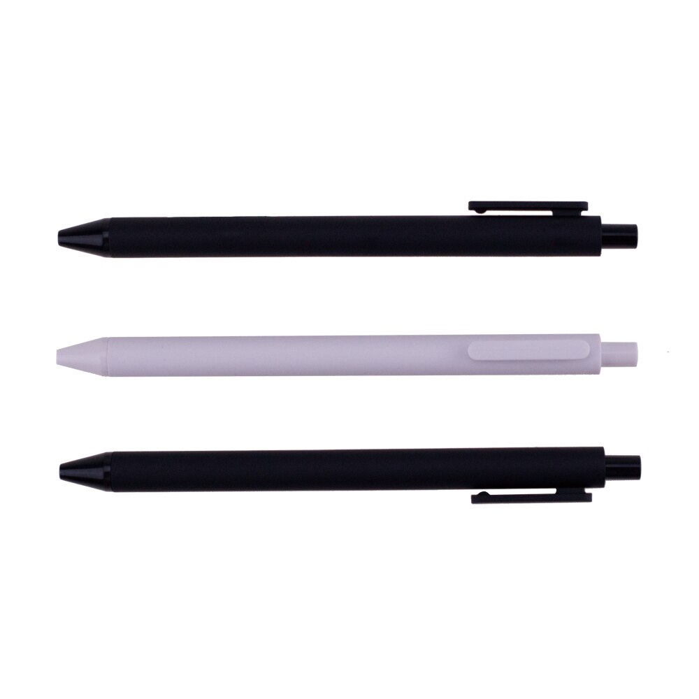 4 PCS 0.5mm balck ink Simple Black White Gel Pens student school and office Writing supplies papelaria