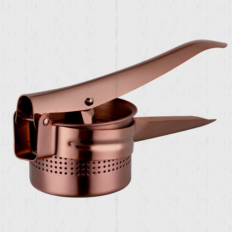 Stainless Steel Kitchen Tools Potato Masher Ricer Maker Tool Orange Lemon Juicer Hand Press Manual Fruit Pomegranate Squeezer: rose gold A