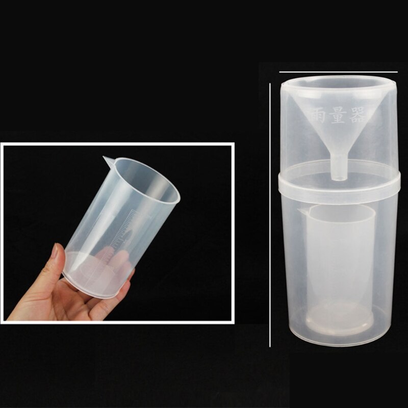 203F Rain Snow Gauge Outdoor Light Water Measure Gauge Rain All Weather Teaching Instruments School Garden Yard