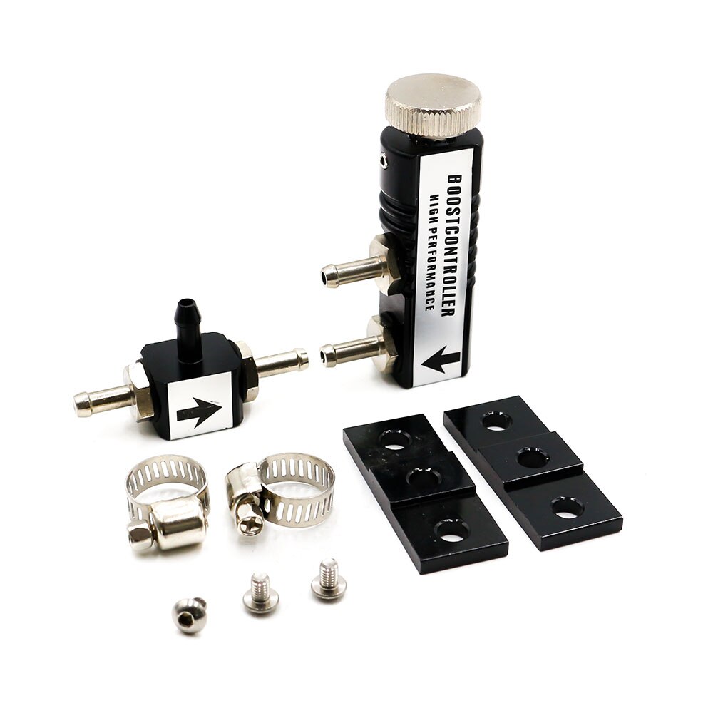 UNIVERSAL ADJUSTABLE MANUAL TURBO BOOST CONTROLLER KIT 1-30 PSI IN-CABIN BX100268: black