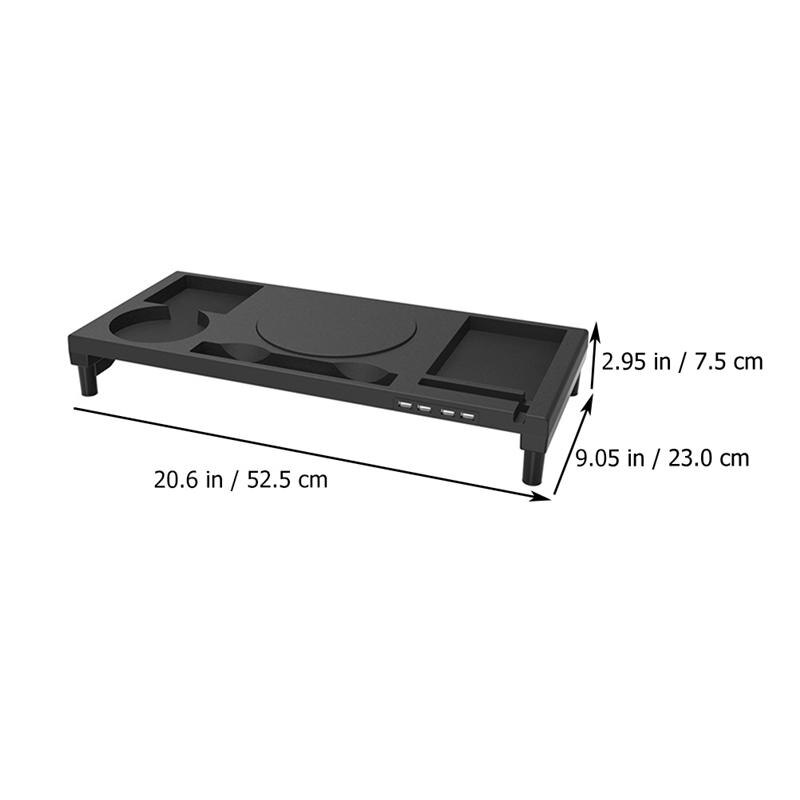 Desktop Monitor Notebook Laptop Stand Space Bar Non-slip Desk Riser with 4-ports USB charger for iMac MacBook Pro Air