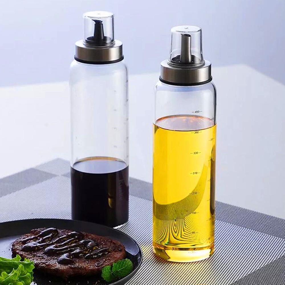 Olivenoljedispenserflaske 500ml glassoljeflasker cruets Nei drypp, oljebeholder til vegetabilsk olivenolje
