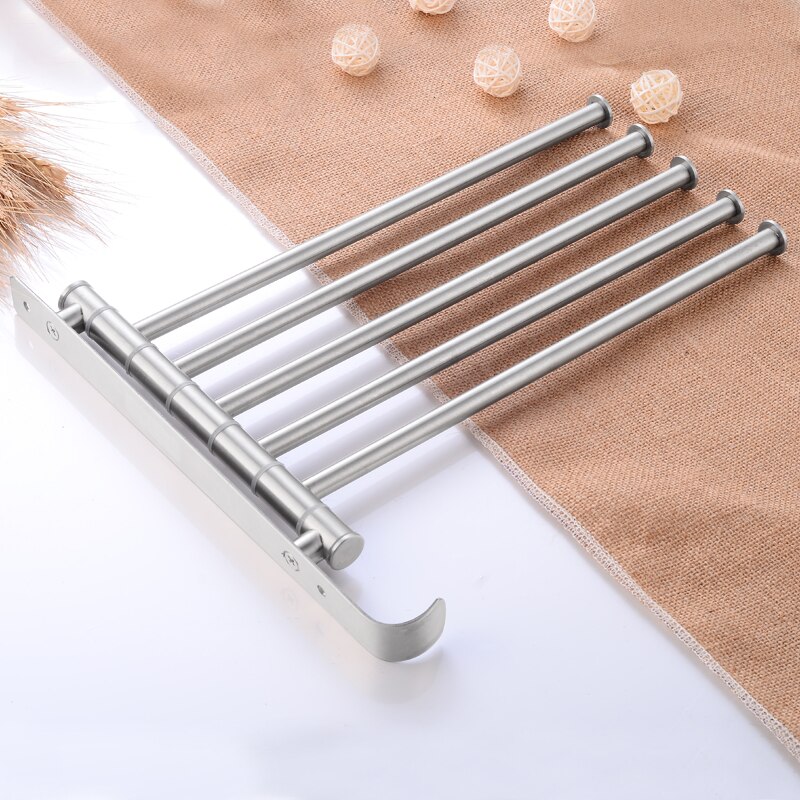 Handdoek Bar Holder Wall Mounted Beweegbare Handdoek Rail Hanger Rvs Badkamer Handdoekenrek Opknoping Houder Haak Magazijnstelling