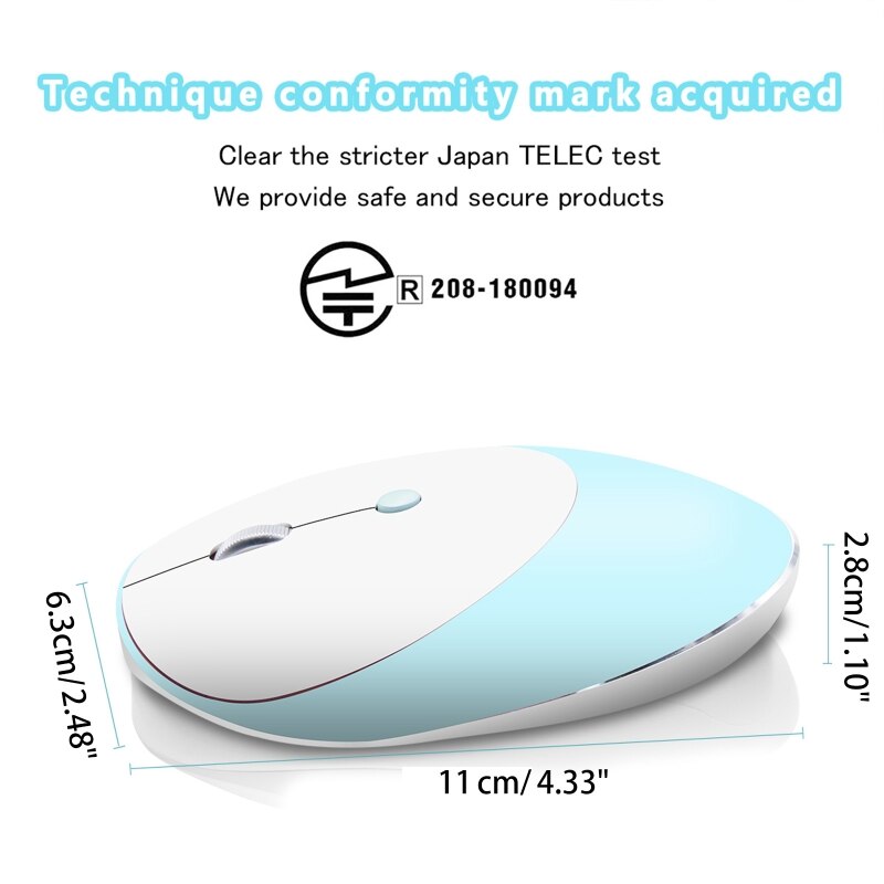 Y3nc kabellose bluetooth-kompatible computermäuse mit drei modi, schlank, für gaming-pcs, mini-laptops, usb-mäuse, computerzubehör für desktop-pcs