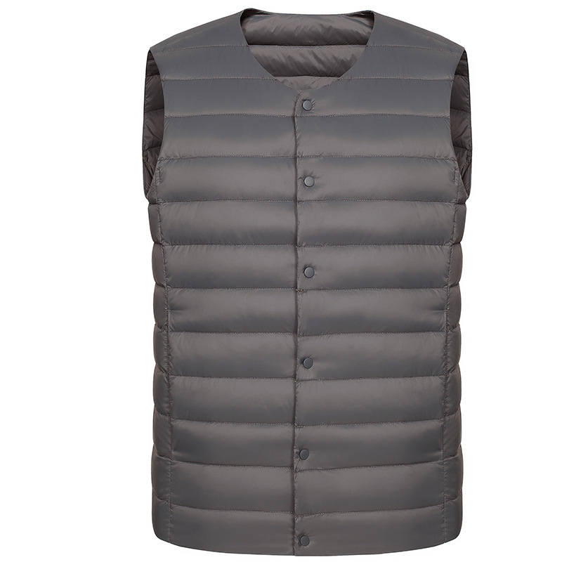 NewBang Matt Fabric Men Duck Down Vest Ultra Light Down Sleeveless Light Weight Windbreaker Male Gilet Outwear: M / GRAY