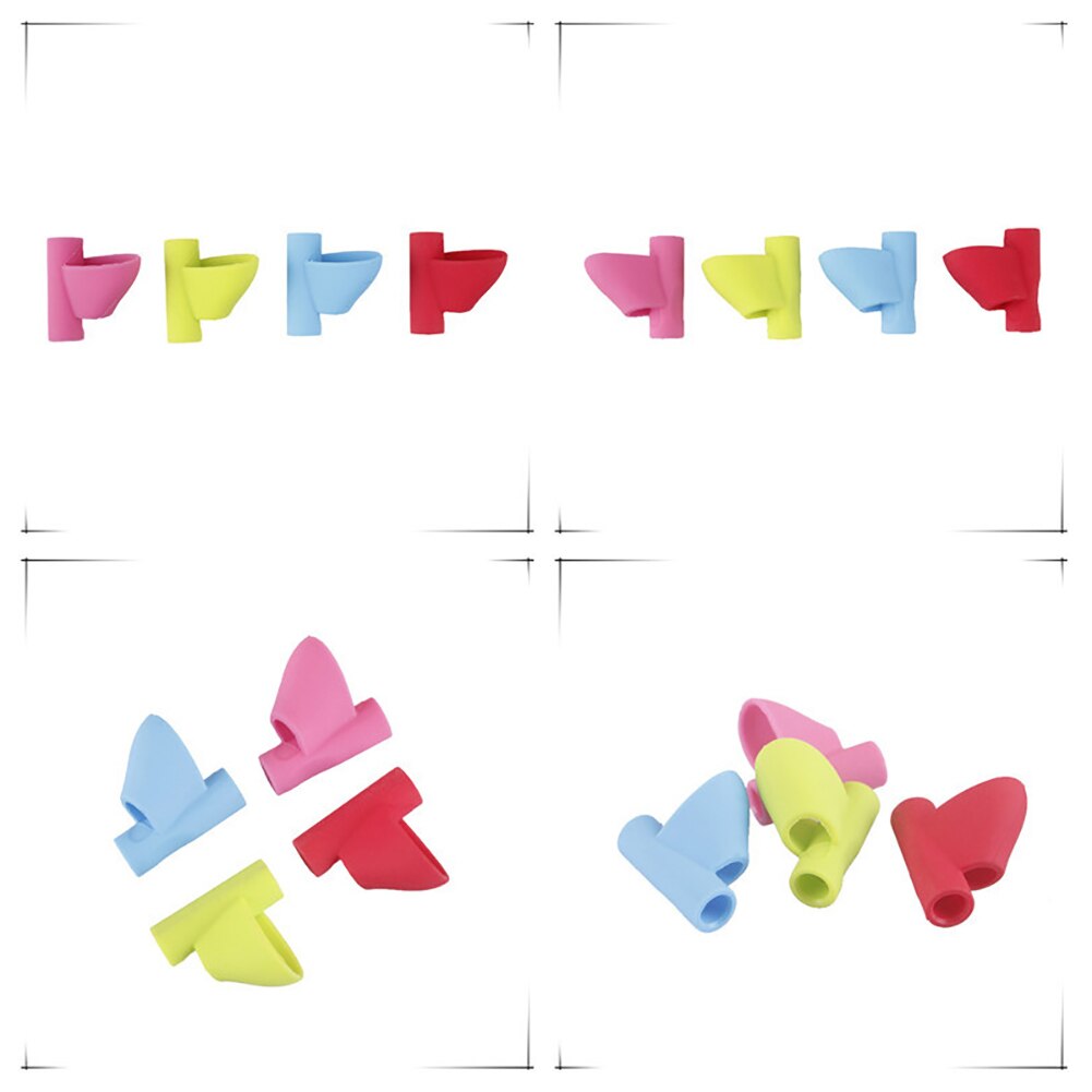 5Pcs Pencil Grip Ergonomic Writing Aid for Righties Kids Learning Hold Pen Writing Posture Correct Fit on Pencil Pen Crayon