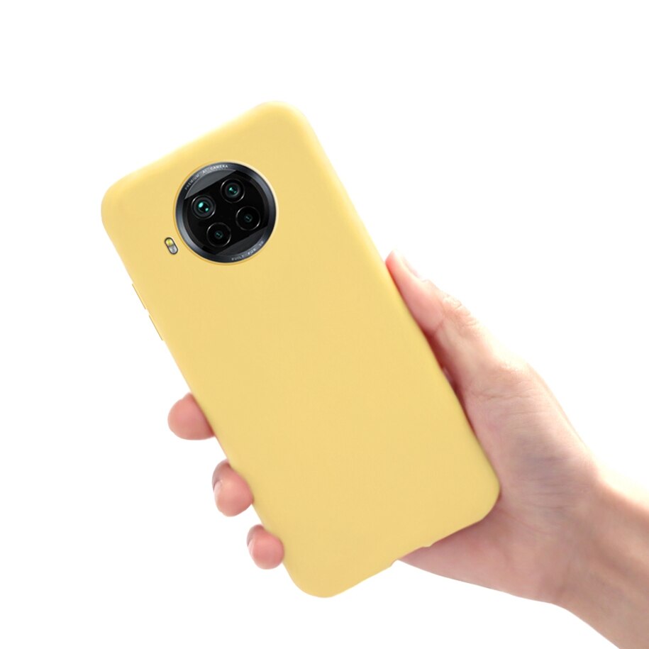 Voor Xiaomi Mi 10T Lite Case Vloeibare Siliconen Telefoon Cover Voor Xiaomi 10T Lite 5G 128 Gb fundas Cover Op Xiomi Mi10T Lite Soft Case: Yellow