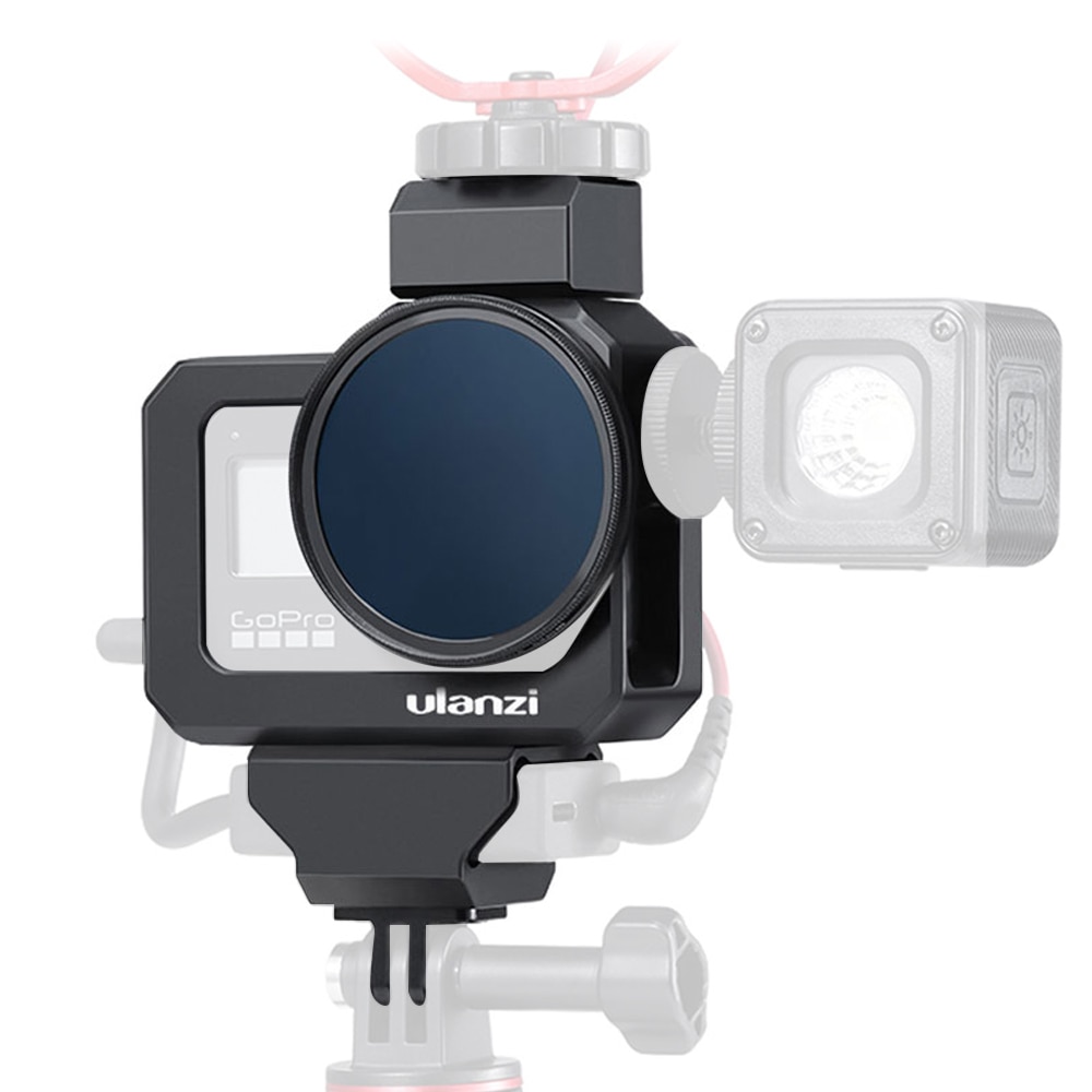 Ulanzi Metalen Vlog Frame Kooi Voor Gopro Hero Black 8 Verlengen Koude Schoen Mount Quick Release Beschermhoes Camera Accessoires
