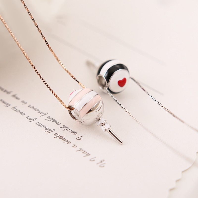 100% 925 Sterling Silver Beads Charm Heart Lollipop Candy Enamel Charms Fit Bracelets Necklace Women Diy Jewelry