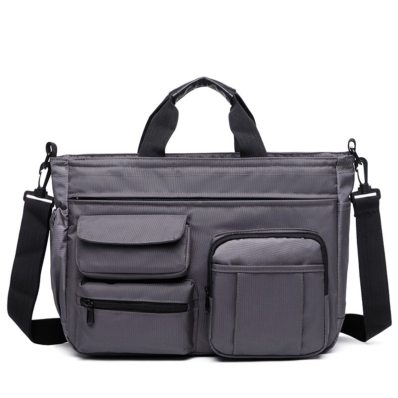 Mannen Multifunctionele Schouder Messenger Bag Met Hoofdtelefoon Gat Waterdichte Nylon Reizen Handtas Grote Capaciteit Opbergzakken XA11C