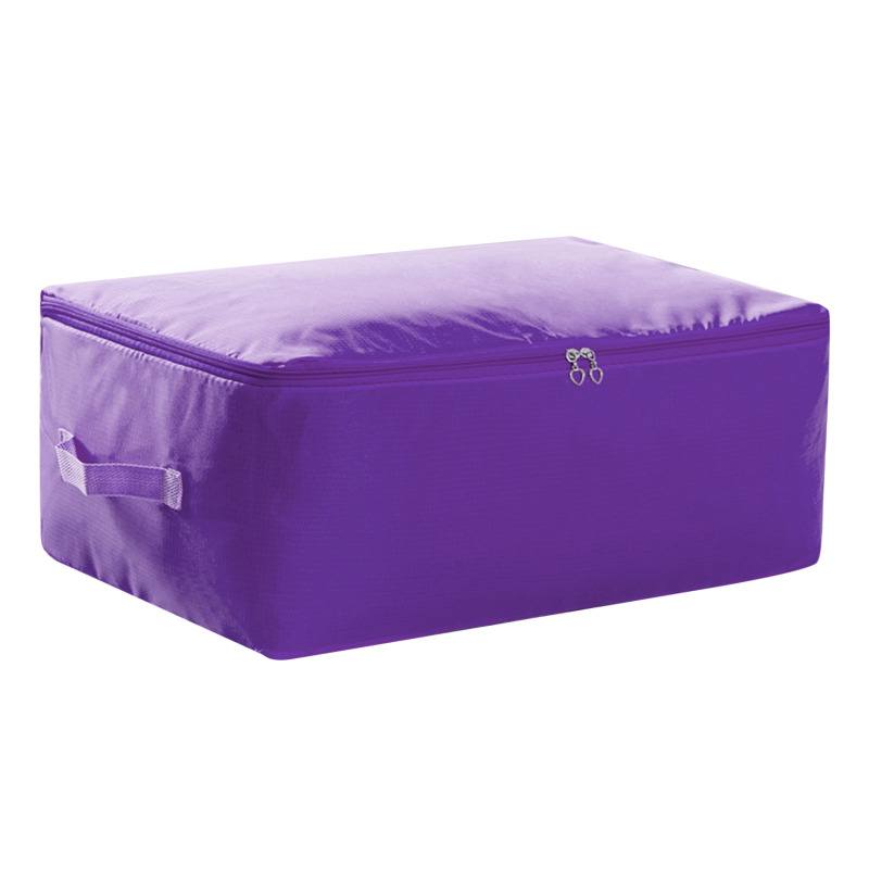 Bolsa de almacenamiento de edredón, organizador Oxford, organizadores de armario de gran capacidad, manta, bolsas de almacenamiento con cremallera a prueba de polvo, caja de almacenamiento para guardarropa: S / Gris claro