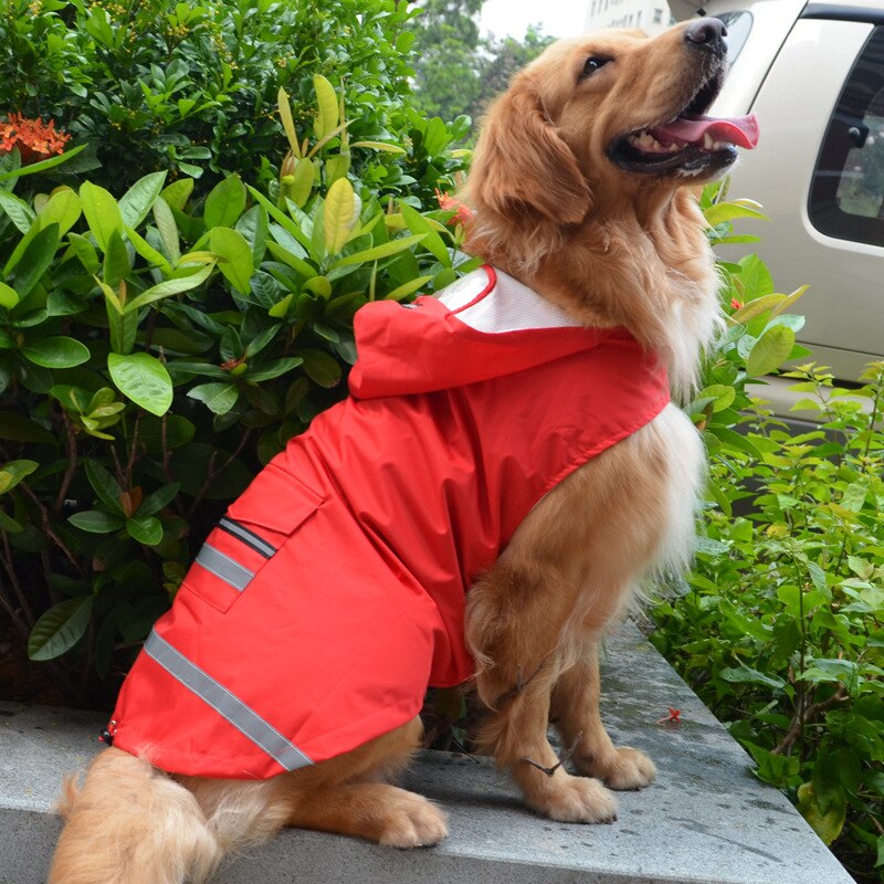 Vandtæt stor hund regnfrakke stor udendørs frakke mesh regnjakke reflekterende medium poncho chubasquero perro labrador regnfrakke