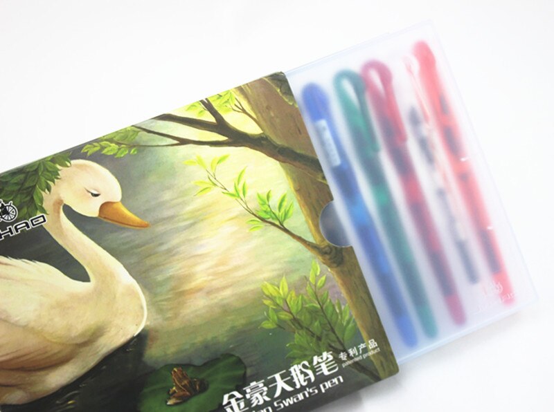 JINHAO-pluma estilográfica de metal swan de , pluma transparente de tinta de 0,5mm, papelería, suministros escolares de oficina, para nuevos estudiantes