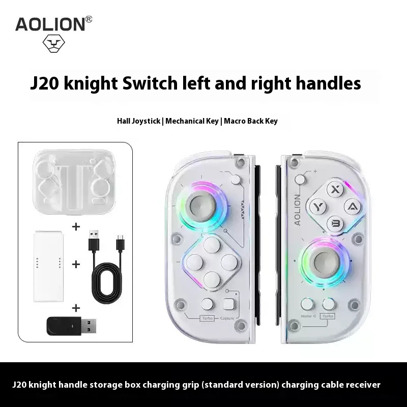 Aolion J20 Wireless Knight Left And Right Gamepad Switch Motion Sensing Hall Joystick Custom Gaming Contorllers Game Accessories: green