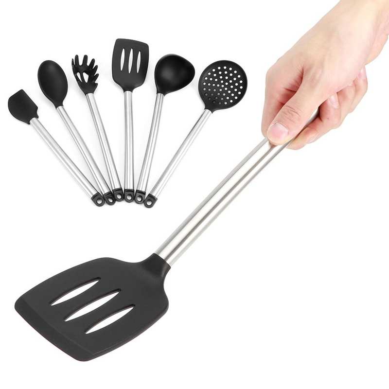 6 Stks/set Siliconen Kookgerei Sets Lepel Spatel Set Non-stick Bakken Koken Tools Keuken Accessoires Keuken Gereedschap