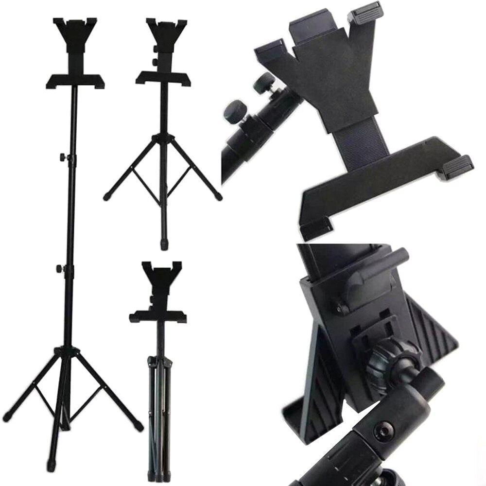 360° Rotation Adjustable Tripod Stand for iPad Lightweight Stable Versatile Tablet Tripod Holder Supporting for Ring Light Live