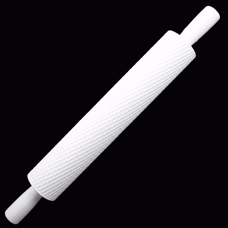 16 Patterns Plastic Non-Stick Embossed Rolling Pin Flower Textured Embossed Roller Mold DIY Baking Fondant Cake Decoration Tools: A