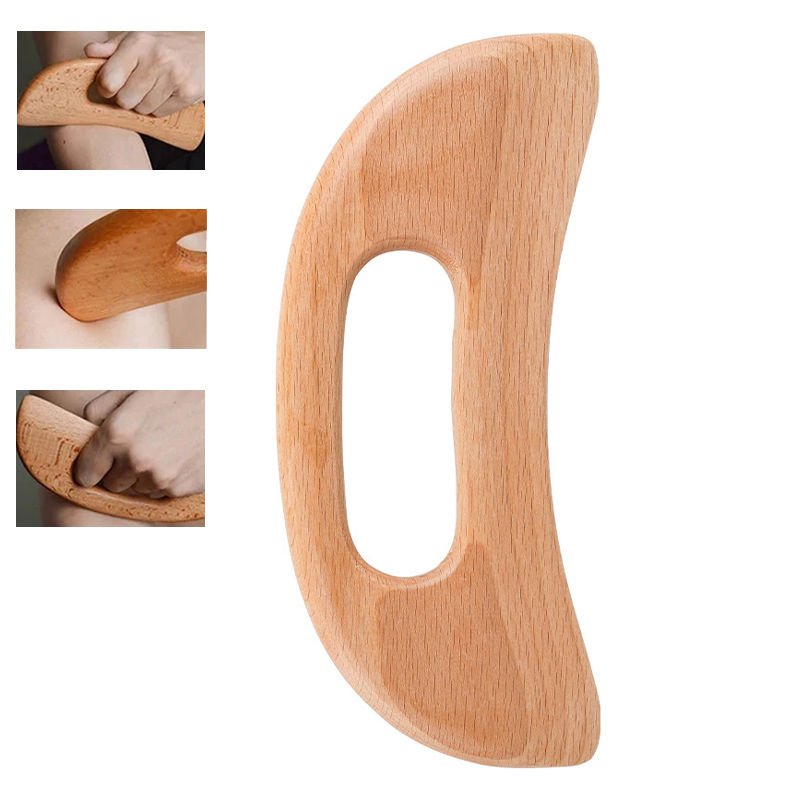 Houten Massage Roller Therapie Lichaamsmassageapparaat Voet Gezicht Schouderhals Hand Duw Roller Massageapparaat Lichaam Vormgeven Massage Tool: Rose Red