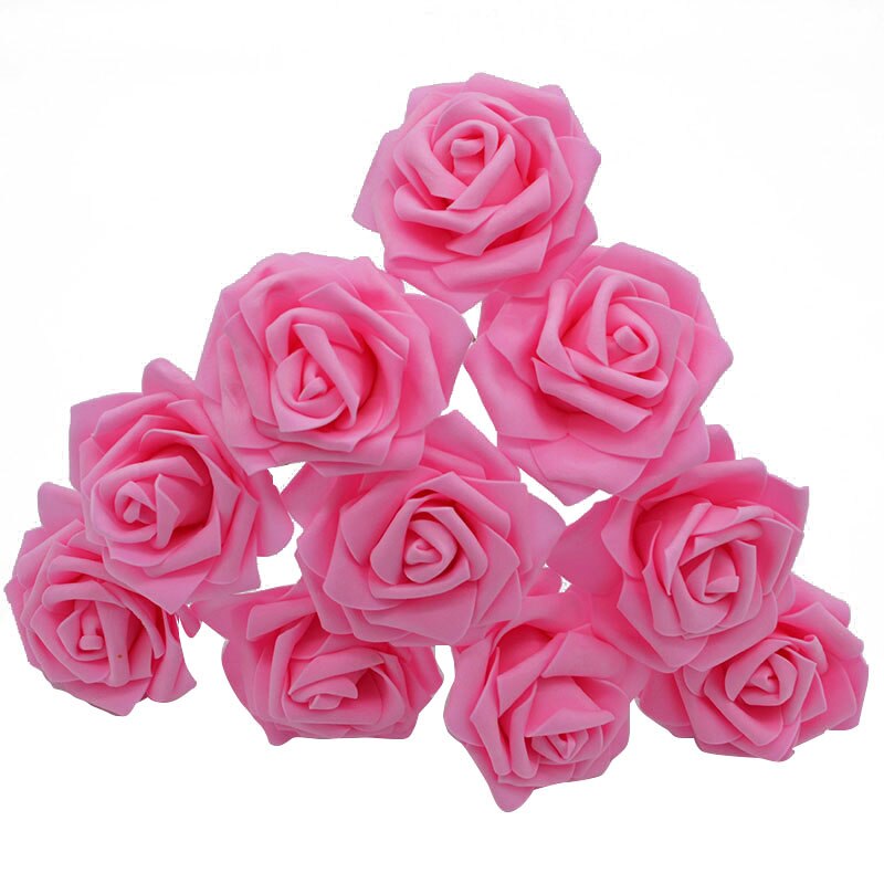 10 stk/parti 8cm pe skum rose kunstige blomsterhoveder til gør-det-selv-kranse bryllupsfest dekoration hjem have dekorative forsyninger