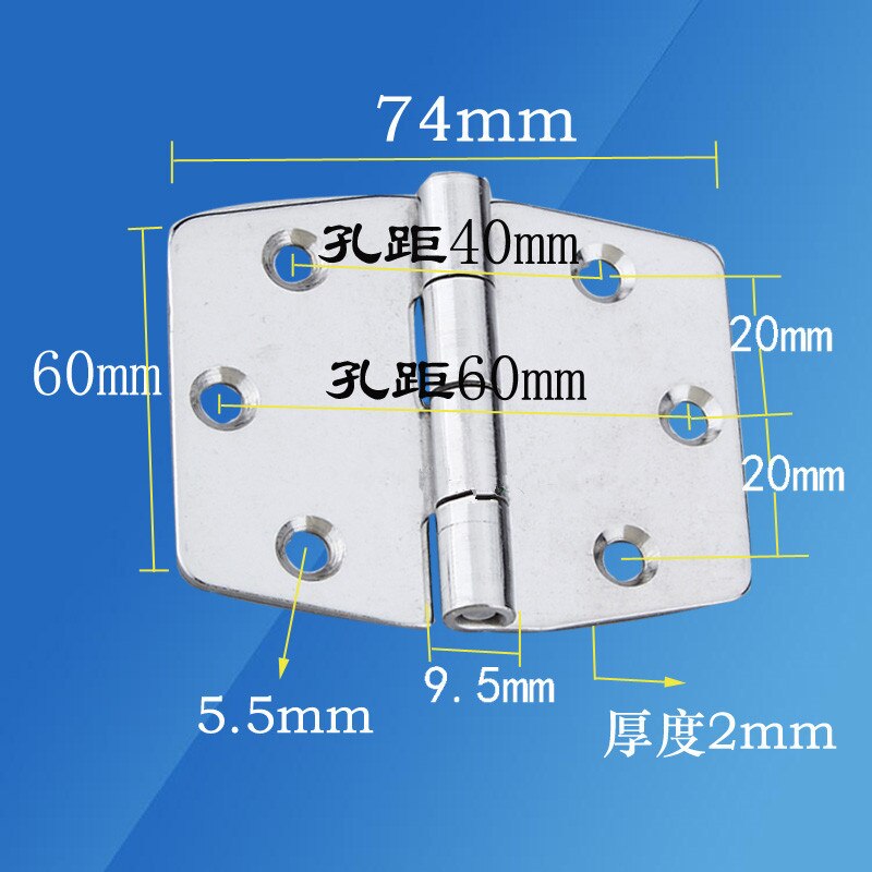 1pcs Thick 2mm/2.5mm Flat Hinge 304 Stainless Steel Cabinet Doors Windows Hinge Wooden Box Silent Hinge