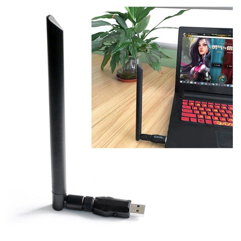 1200Mbps USB Wireless Wifi Adapter Dongle Dual Band 2.4G/5GHz with Antenna 802.11AC