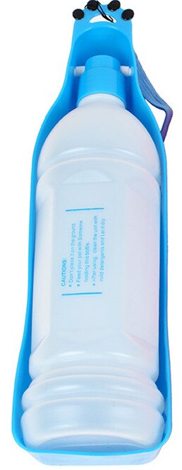 Fuente de alimentación automática para mascotas de 3,5 l para gatos y perros, tazón de plástico ecológico para comida de perros, dispensador de agua para mascotas: blue  bottle 350ml
