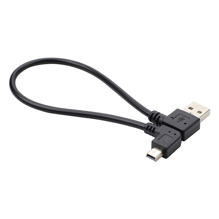 Double elbow MINI USB male to USB male adapter cable T port double left bend Mini male to USB-A male data cable