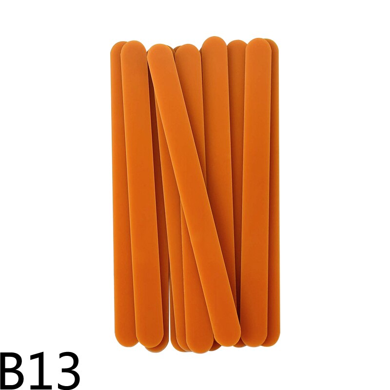 10pcs Acrylic Ice Cream Sticks 11.5x1cm Popsicle Sticks Kids DIY Ice Cream Making Crafts Flat Head Popsicle Stick Kitchen Tools: B13