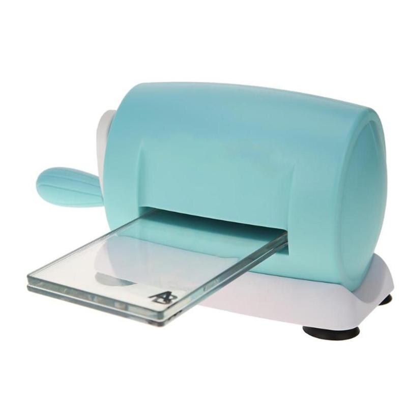 Hand Schneiden Stirbt Briefmarken Präge Maschine DIY Sterben-schneiden Maschinen für Scrapbooking Album Papier Handwerk Haushalt Schablone Cutter Werkzeug: Blau AB Pad