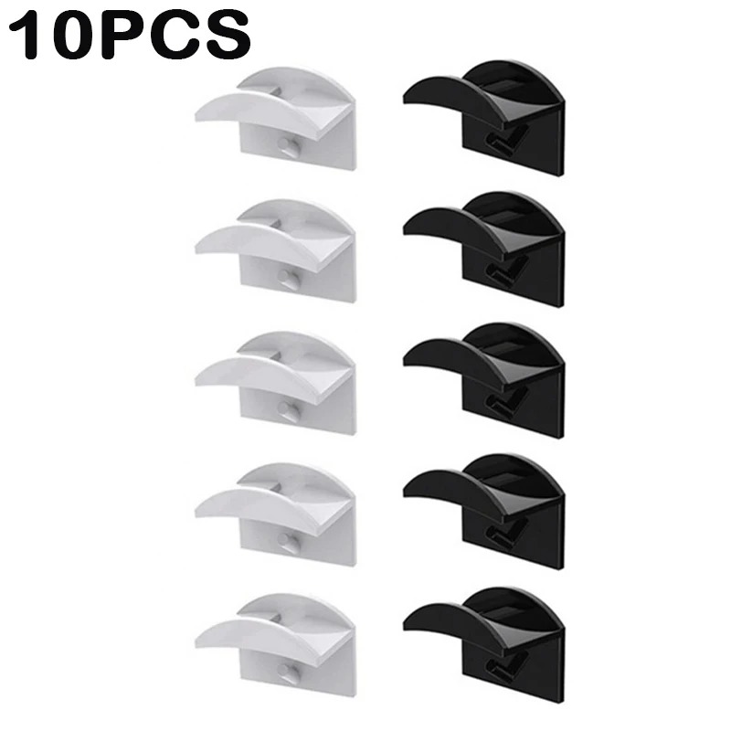 Soporte para gorras, gancho para gorra de béisbol, soporte para sombrero de Simple negro, estante de almacenamiento para collares y auriculares, armario para ropa, 10 Uds.: Rojo