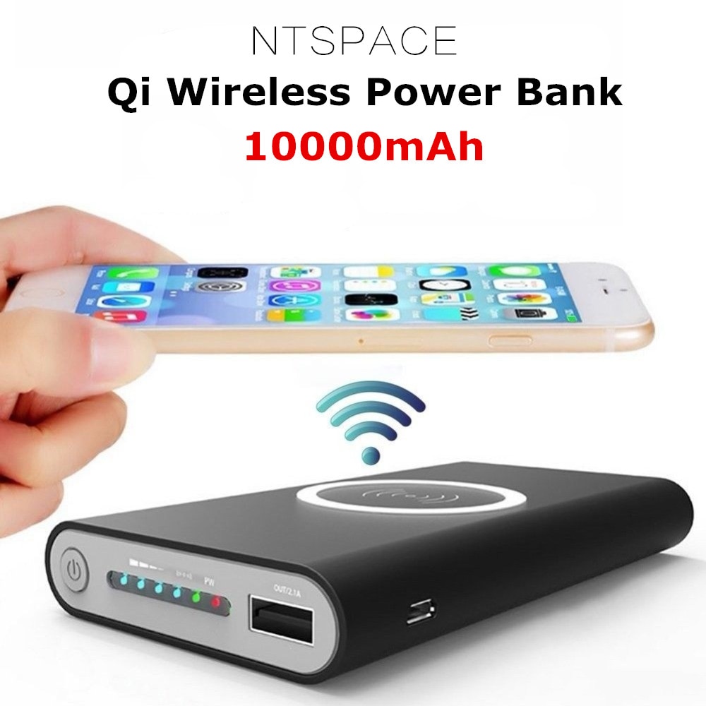 10000mAh Wireless Charging Power Bank Portable Battery Charger Powerbank For Xiaomi iPhone Samsung External Battery Poverbank