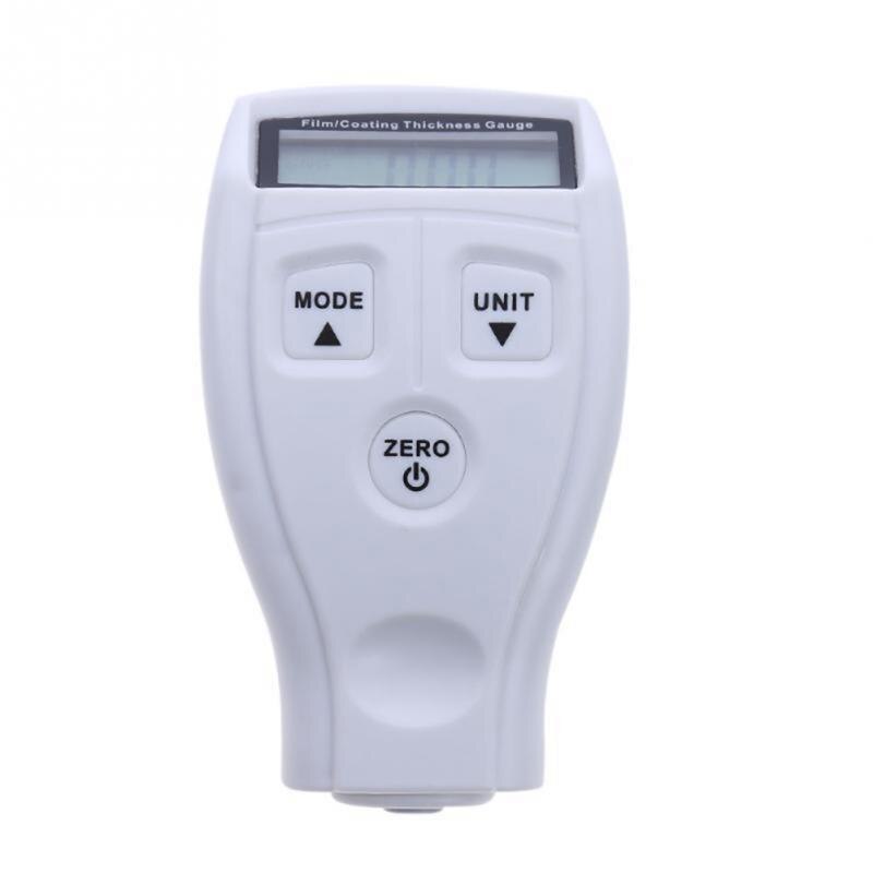 Film Verf Coating Dikte Meters Meet Meter Non-Magnetische Auto Oppervlak Verf Dikte Meetinstrumenten Meter Tester: White English