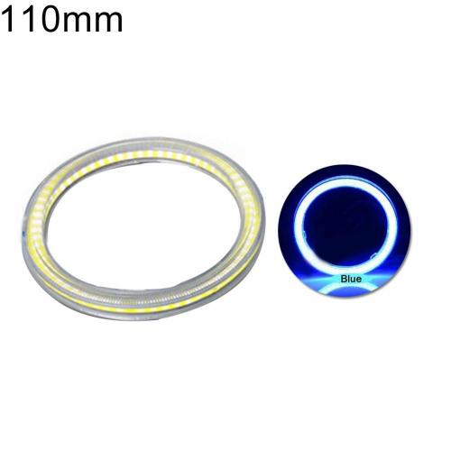 60mm-120mm Car Vehicle Universal COB LED Ring Light Headlight Lamp: Blue 110mm