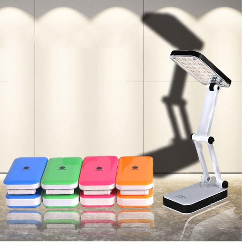 Faltbare LED Tisch Lampe Wiederaufladbare 24 LEDs Falten Schreibtisch Lampe Schüler Lesen Schreiben Schlafsaal Beleuchtung